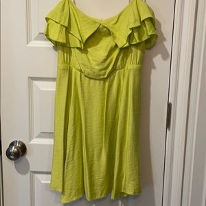 BCBG Ultra Lime Strapless dress